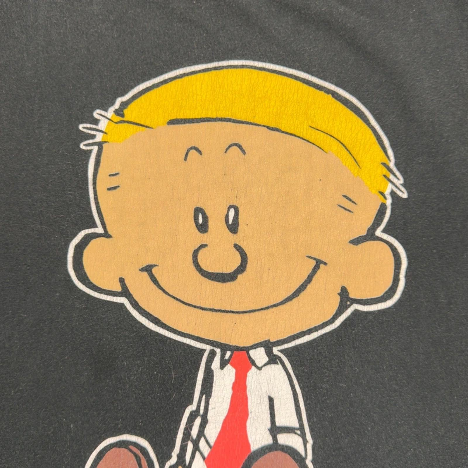 90s Calvin & Hobbes Graphic T-Shirt - Black - XL