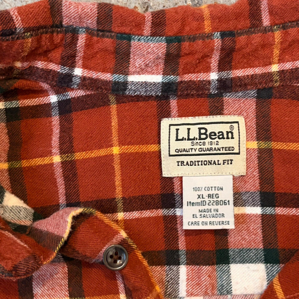 L.L.Bean Flannel Shirt - Earth Tone Plaid