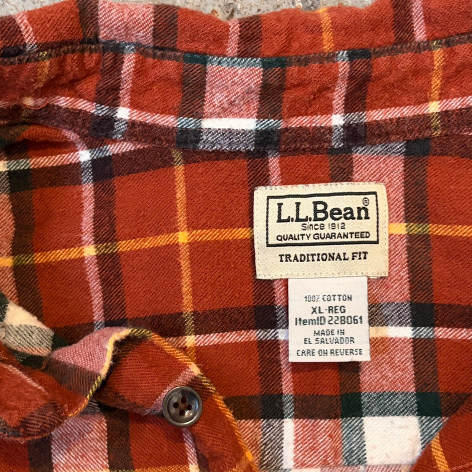 L.L.Bean Flannel Shirt - Earth Tone Plaid