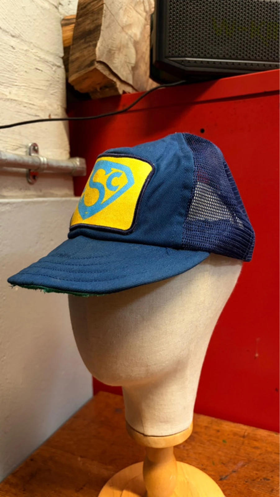 Vintage Blue Trucker Hat - CSC Yellow & Blue Patch