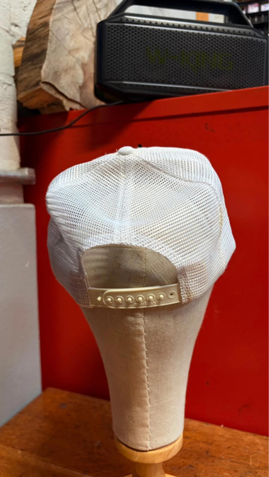 Vintage White Conoco Gas & Oil Cap - Embroidered Logo