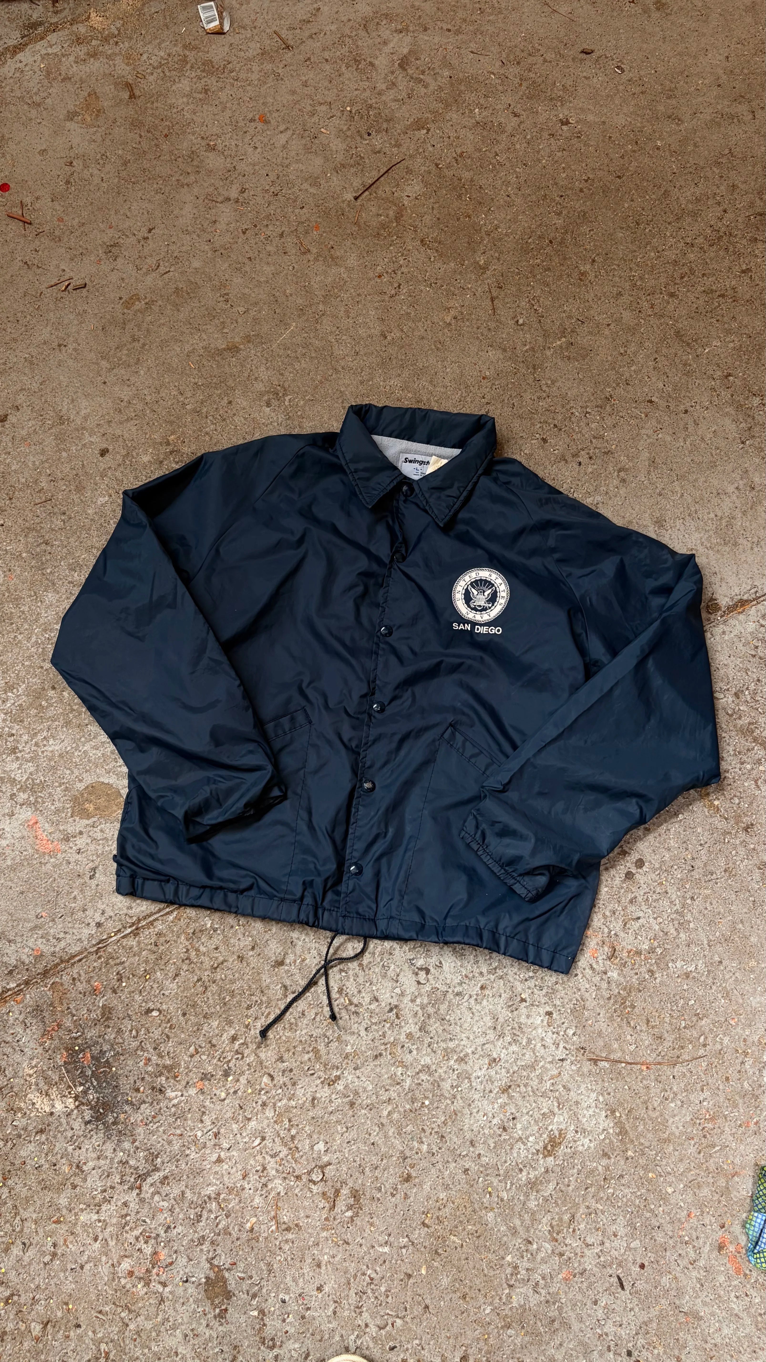 Vintage Navy Coach Jacket