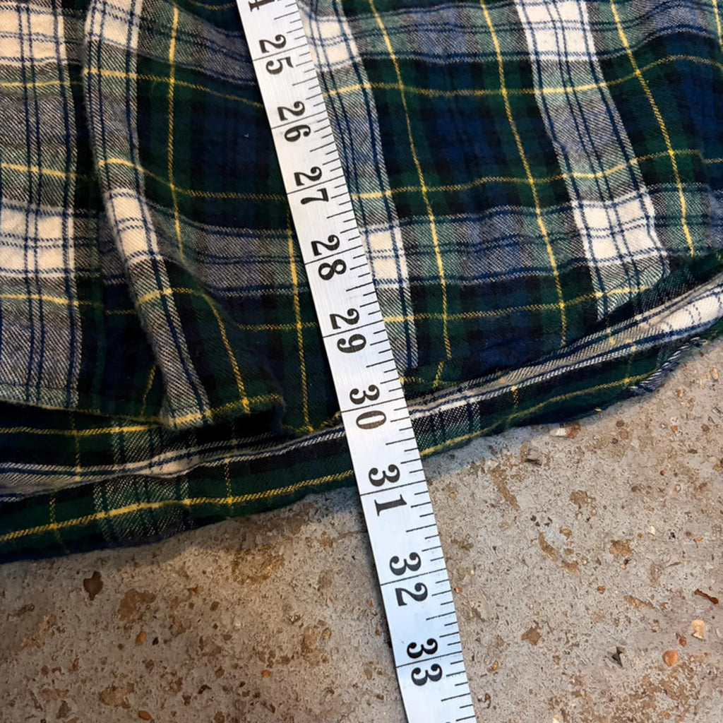 L.L.Bean Flannel Shirt - Green/Navy Tartan Plaid