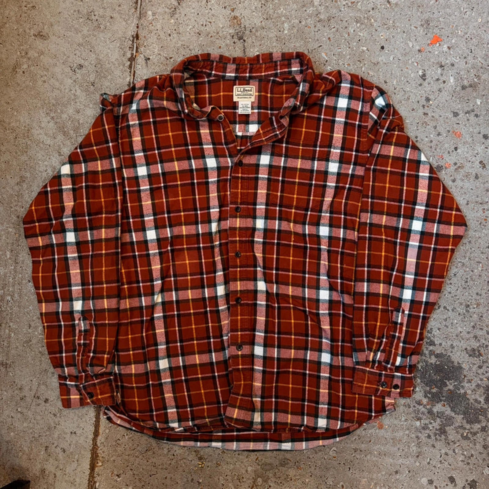 L.L.Bean Flannel Shirt - Earth Tone Plaid