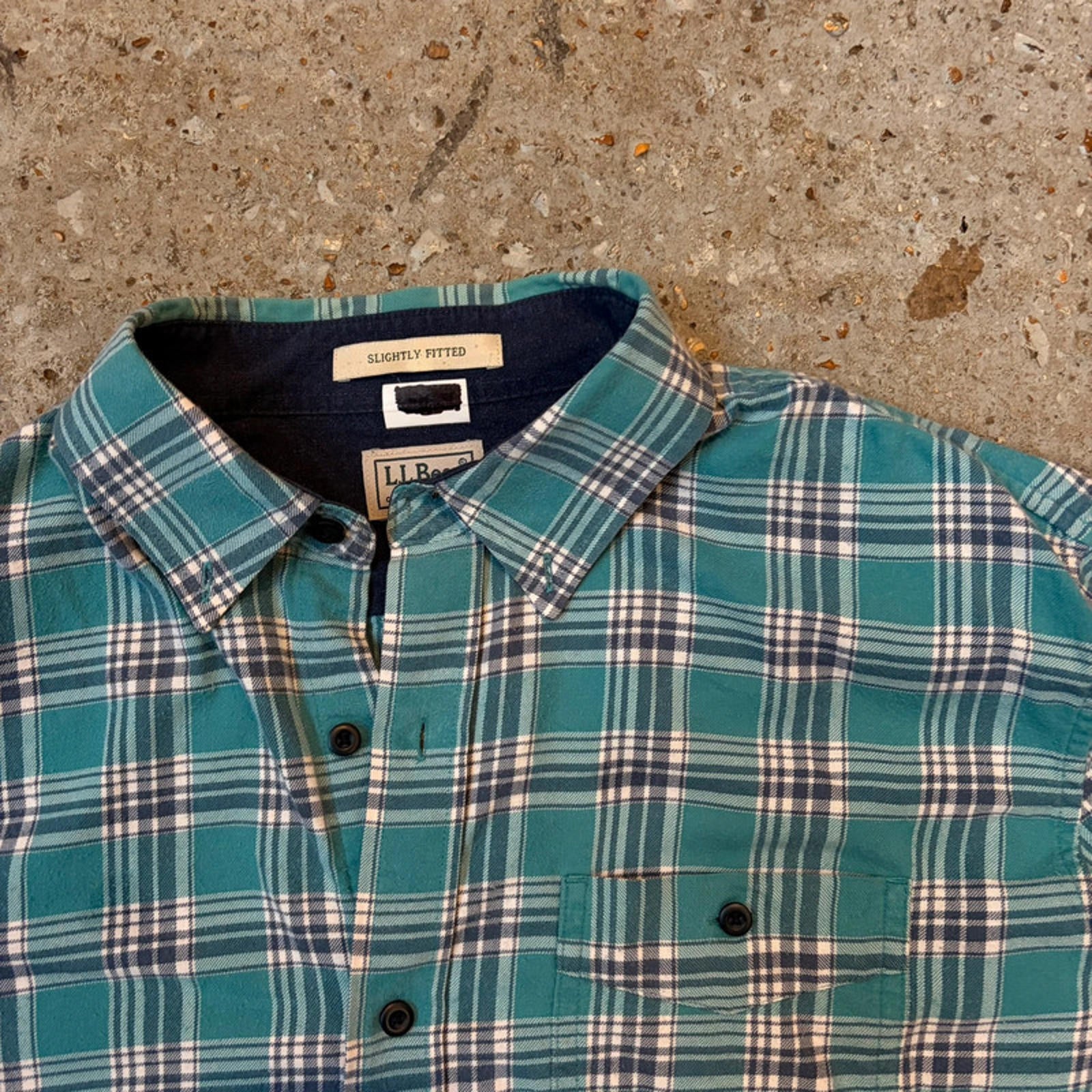 L.L.Bean Flannel Shirt - Teal/Blue Plaid