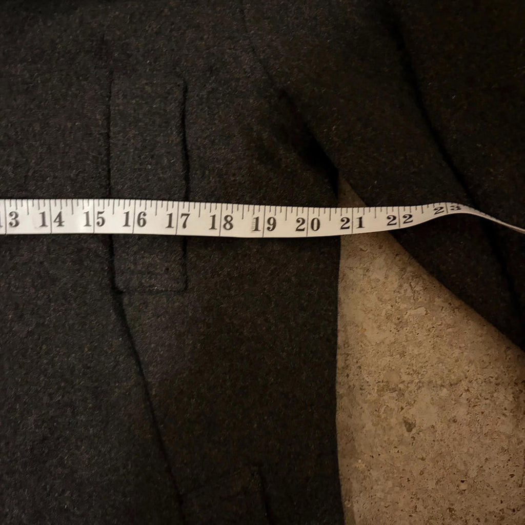 Evisu Vintage Wool Blend Overcoat / Car Coat - Dark Gray