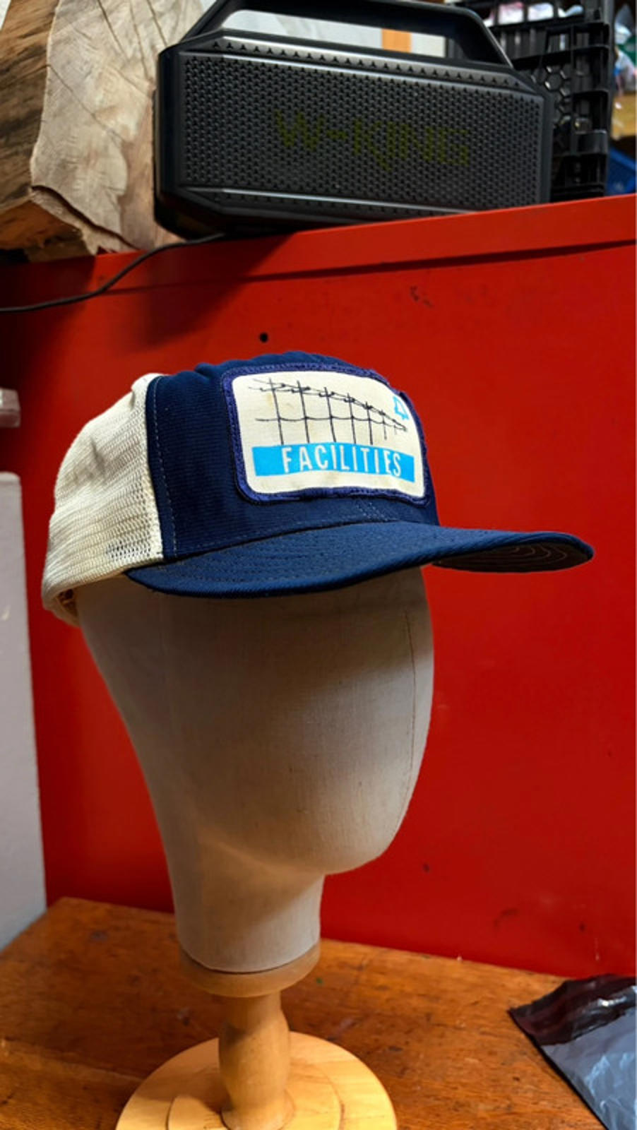 Vintage Facilities Trucker Hat - Navy/White Corduroy Bill