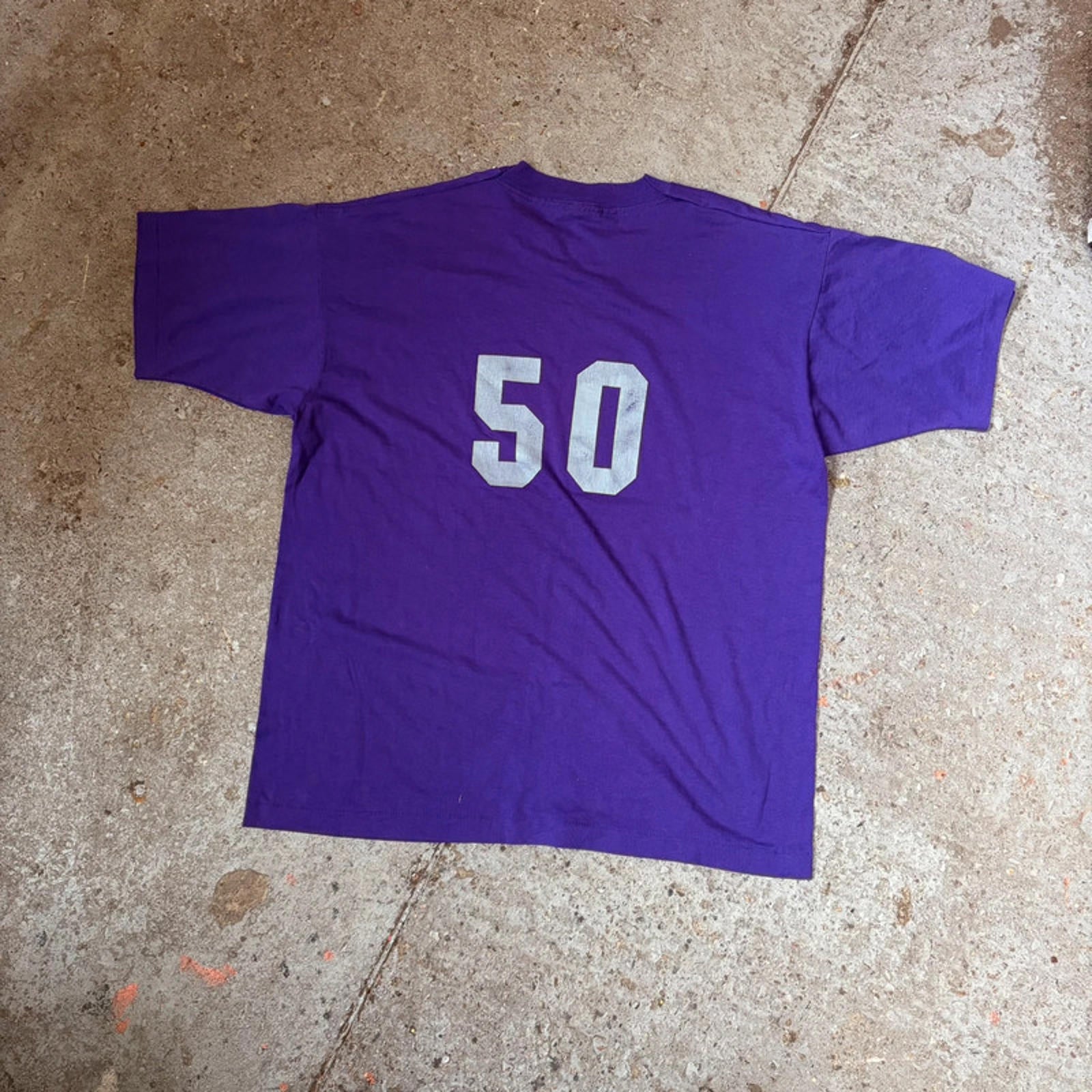 Vintage 90s/Y2K Fruit of the Loom All Stars T-Shirt - Purple XL