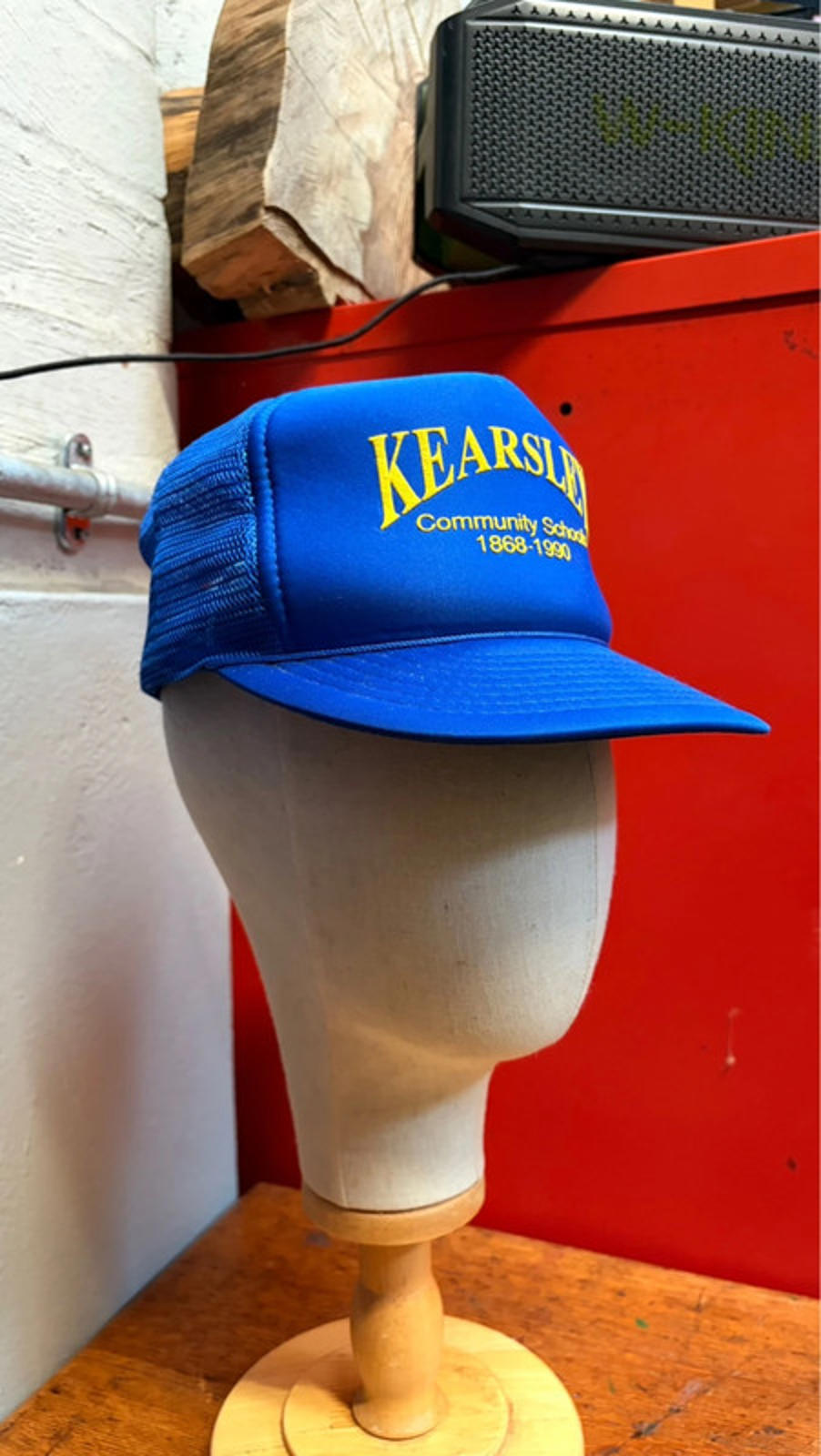 Vintage 1990 Blue Kearsley Community Schools Trucker Hat