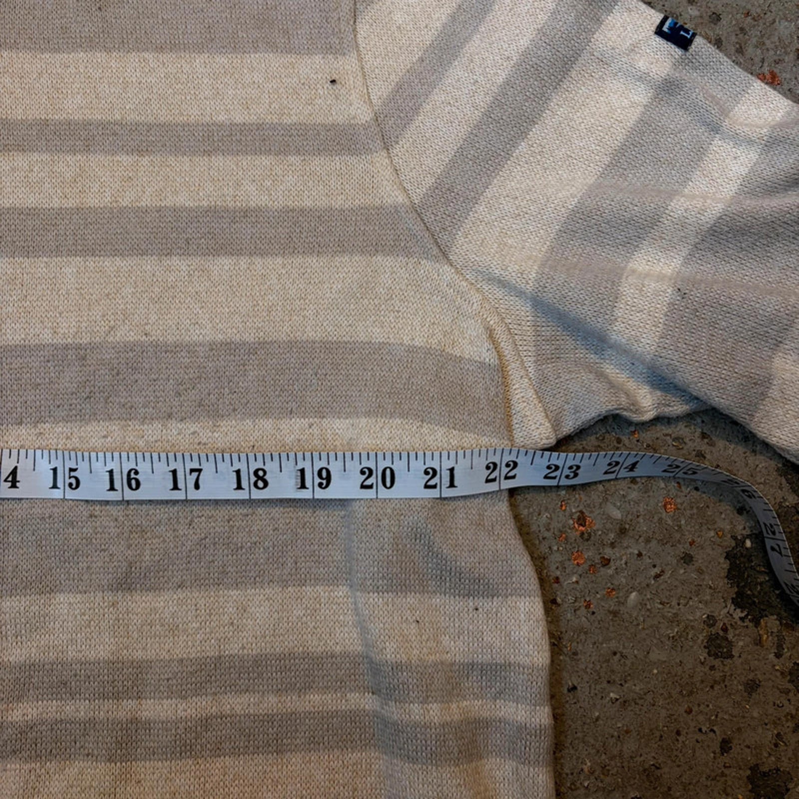 L.L.Bean Striped Crewneck Sweatshirt - Oatmeal Knit