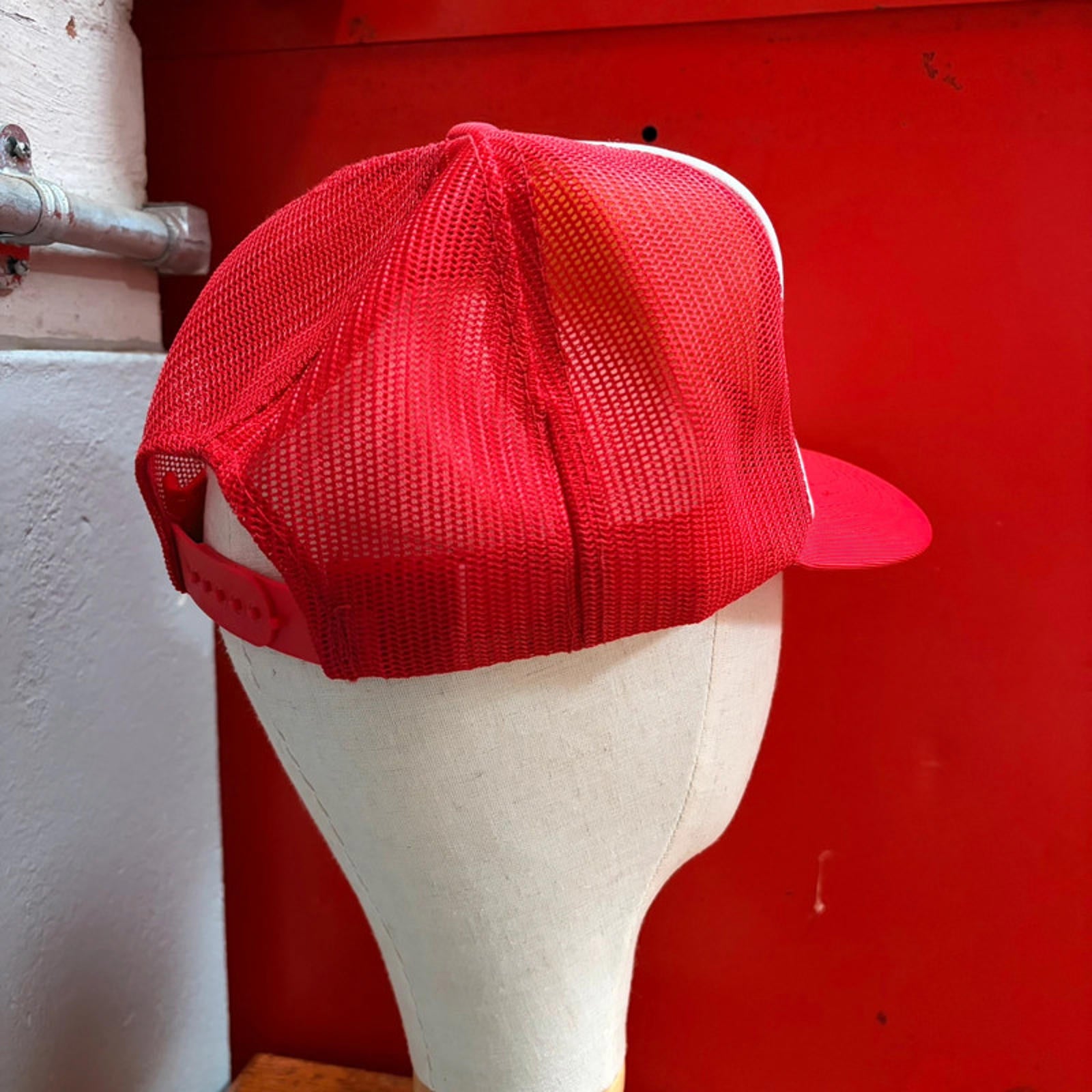 True Vintage 80s Red & White Trucker Hat - M.B.T. Automotive Springfield, MO