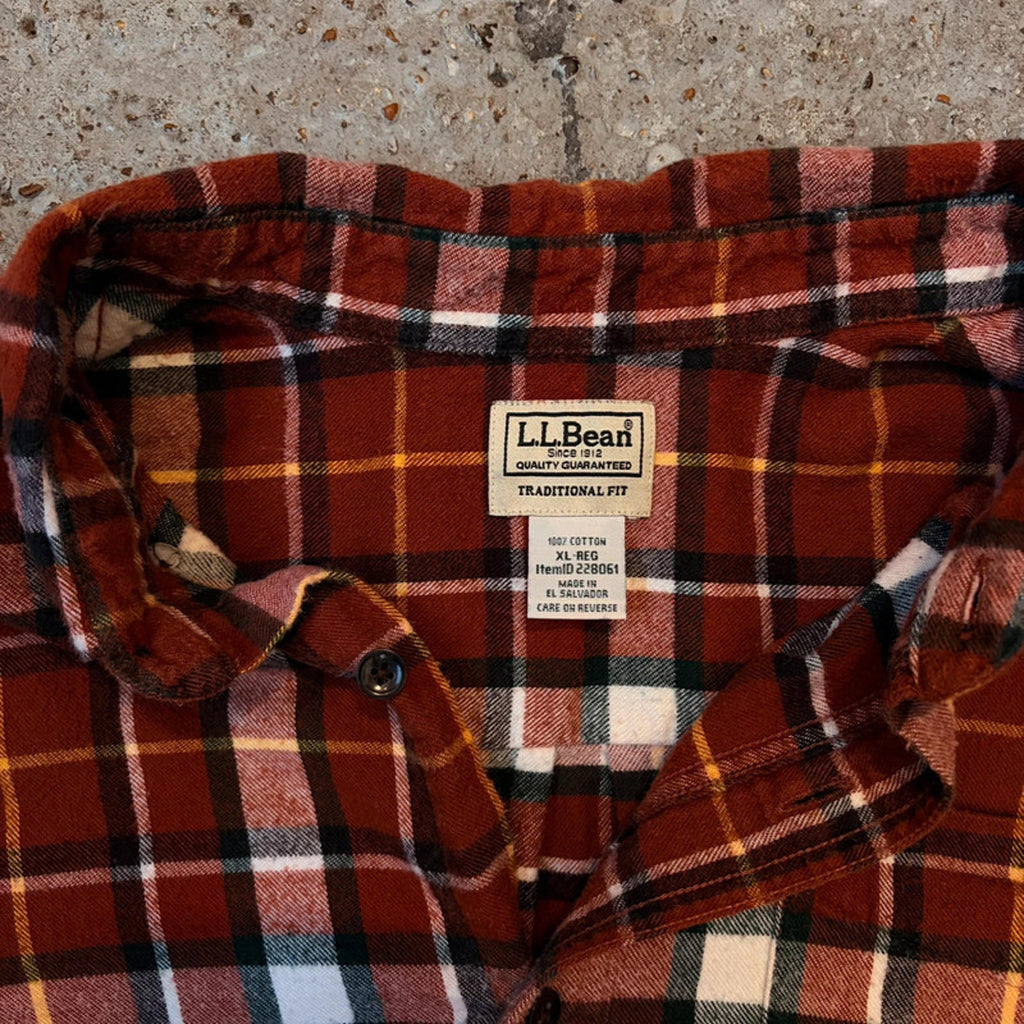 L.L.Bean Flannel Shirt - Earth Tone Plaid
