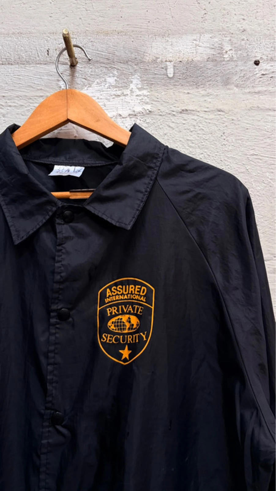 Private security American windbreaker coach jacket