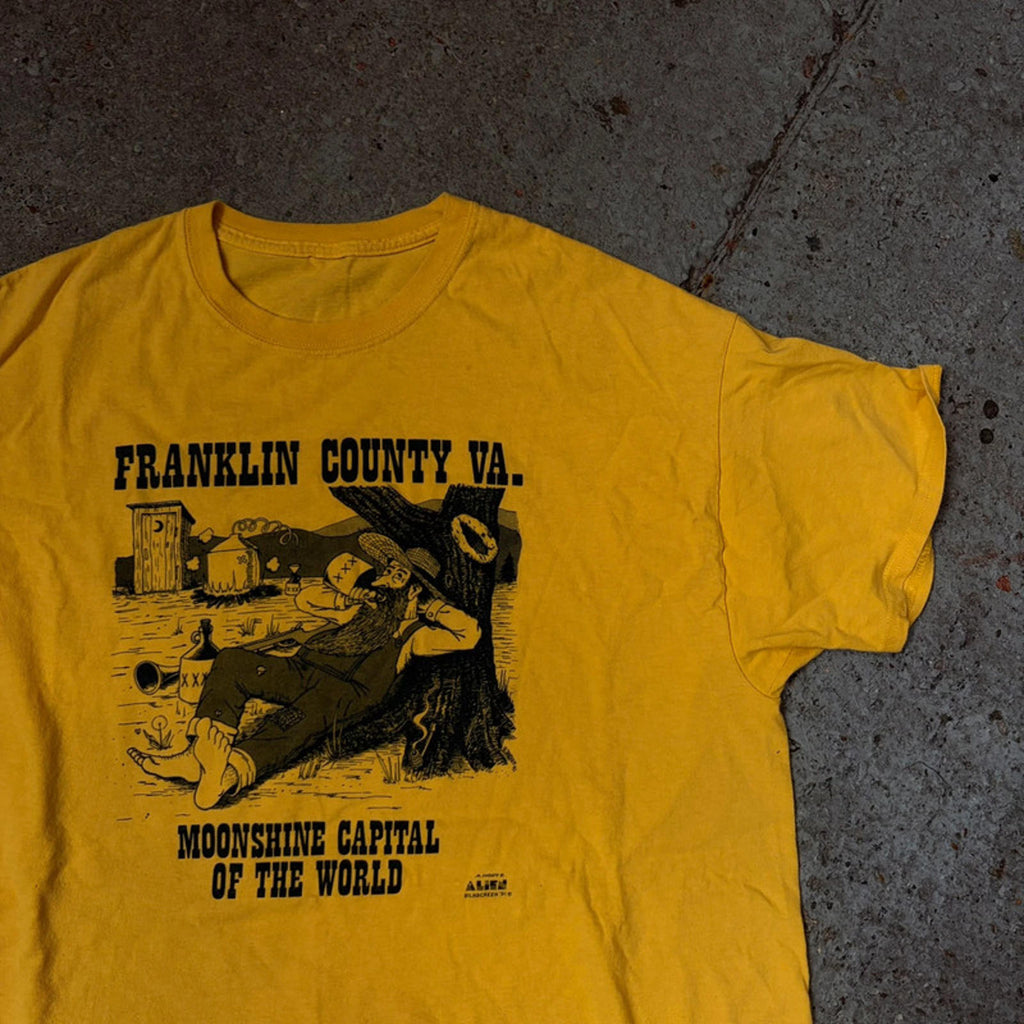 Vintage Franklin County Virginia Moonshine Capital T-Shirt - Cut Hem