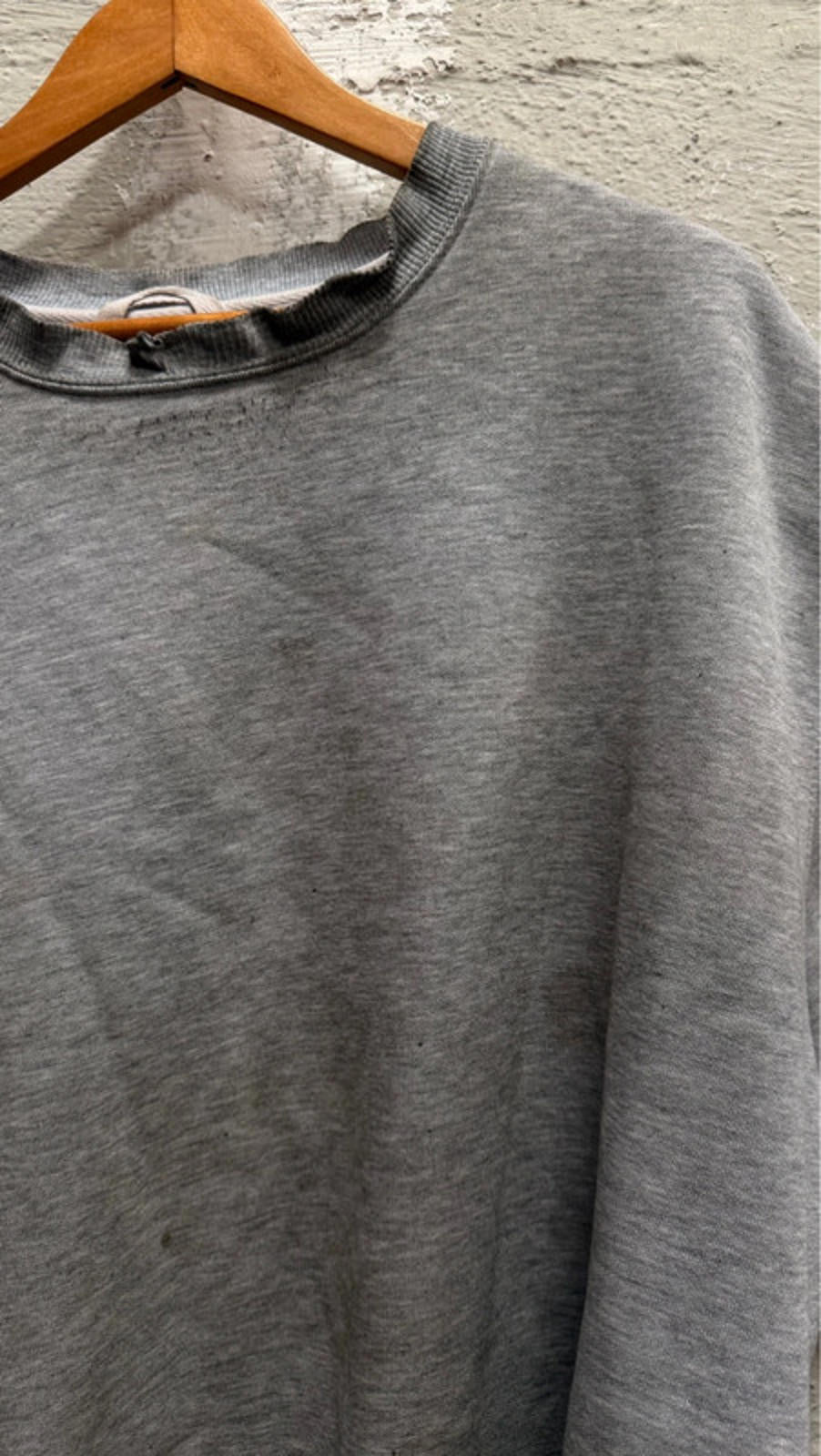 distressed and cropped boxy carhartt blank sweater