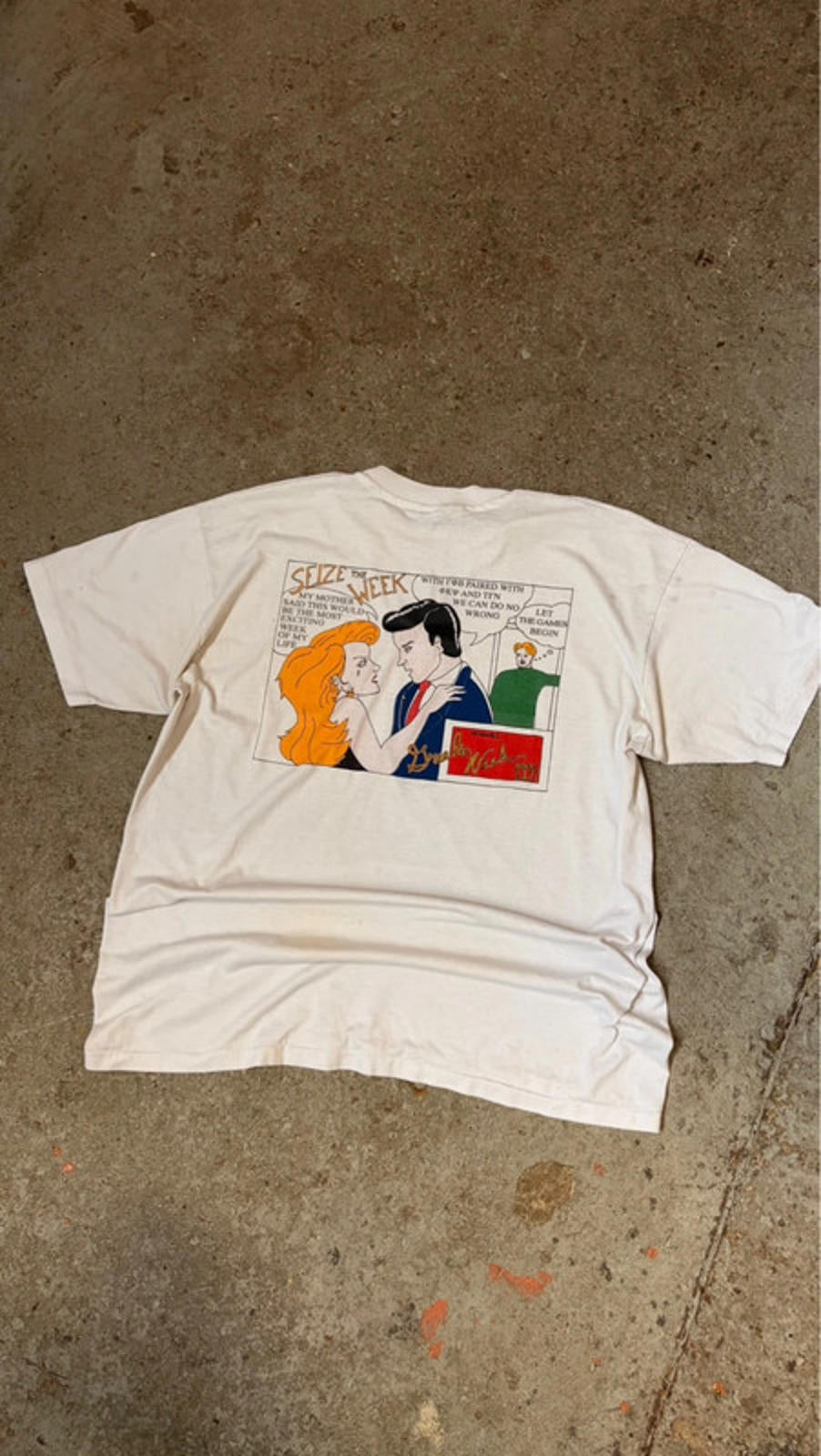 Vintage 1991 Greek Week Champions T-Shirt - Retro Comic Graphic (single stitch)