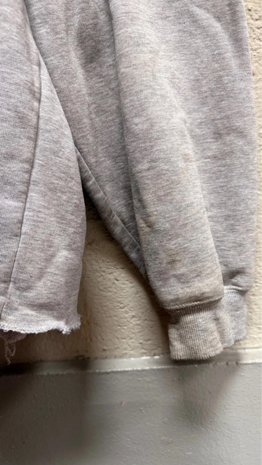 distressed and cropped boxy carhartt blank sweater