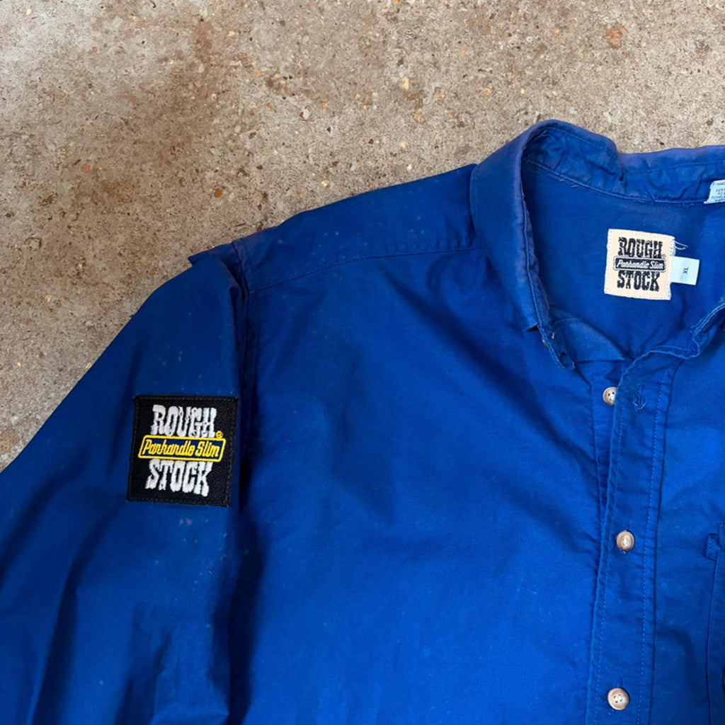 Rare Vintage Rough Stock Bull Riding Championship Button-Down Shirt - Patchwork