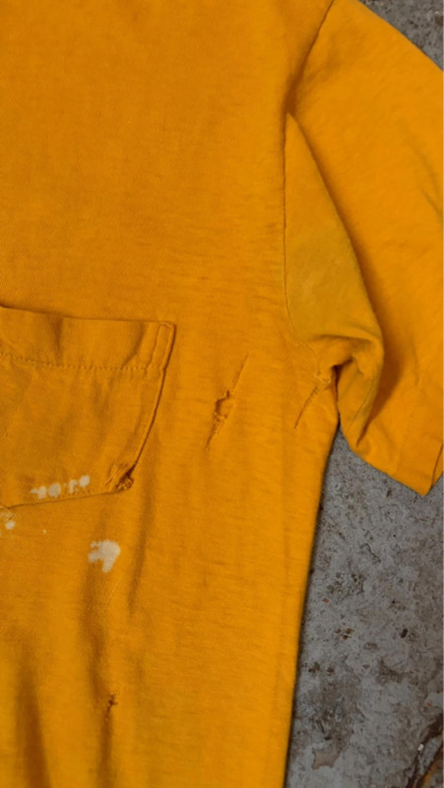 Rare Vintage 70s Sears Student Mock-Neck Pocket Tee - Peanuts Patches