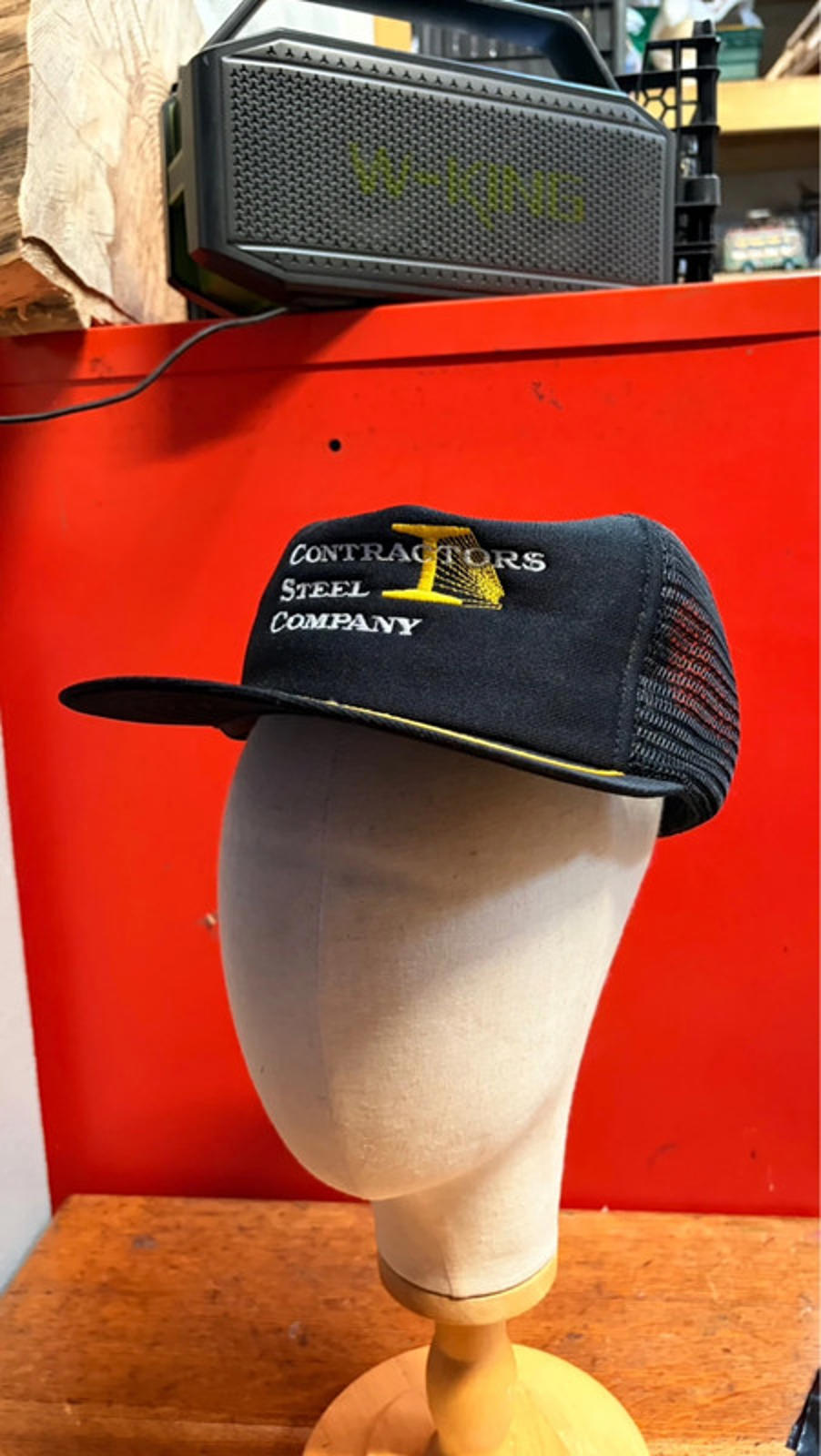 Vintage Black Contractors Steel Company Trucker Hat - Embroidered Logo