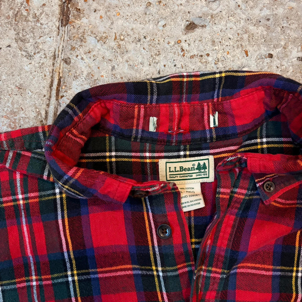 L.L.Bean Flannel Shirt - Red Tartan Plaid