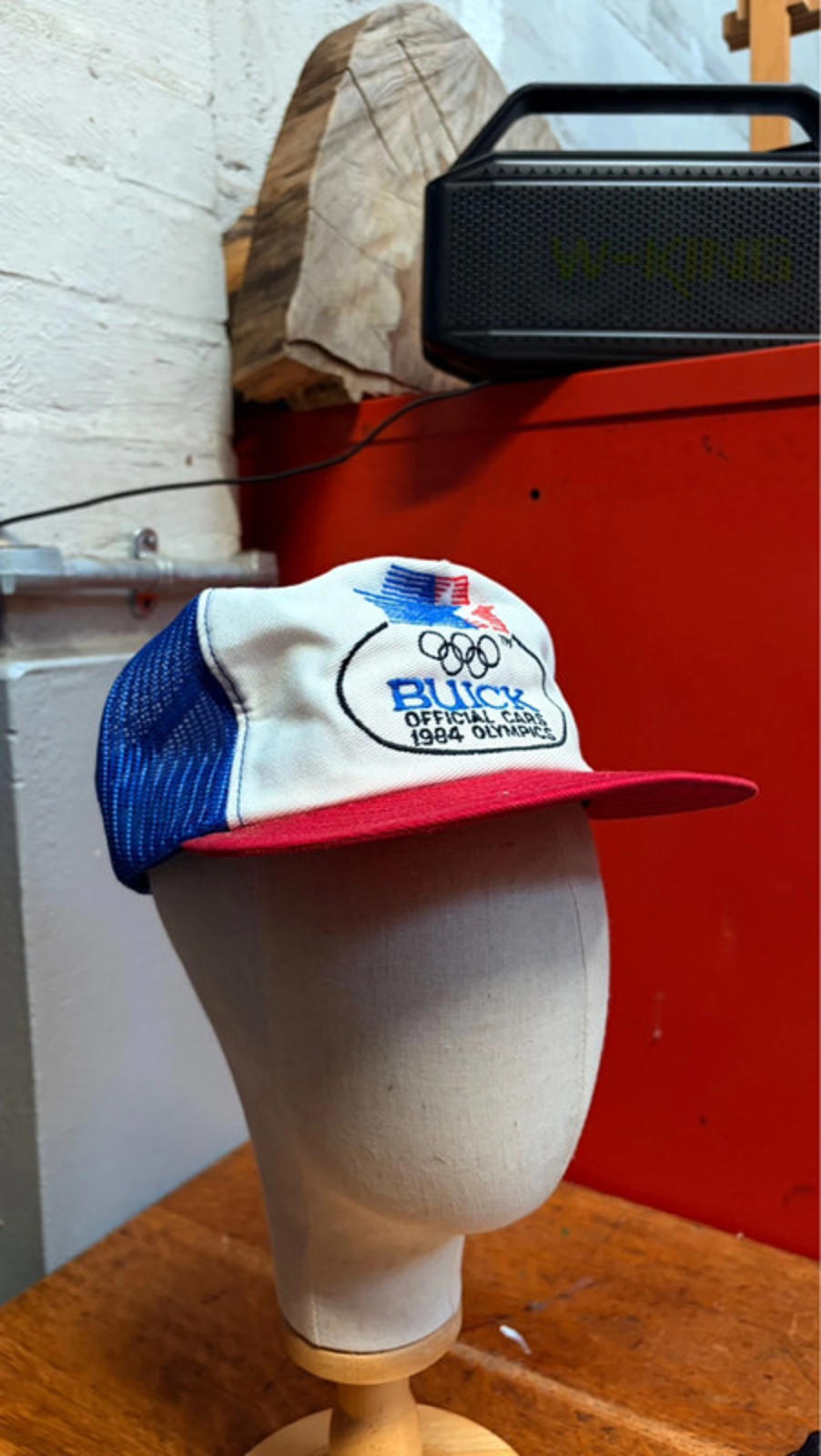 Rare Vintage 1984 Buick Olympics Trucker Hat - Red/White/Blue