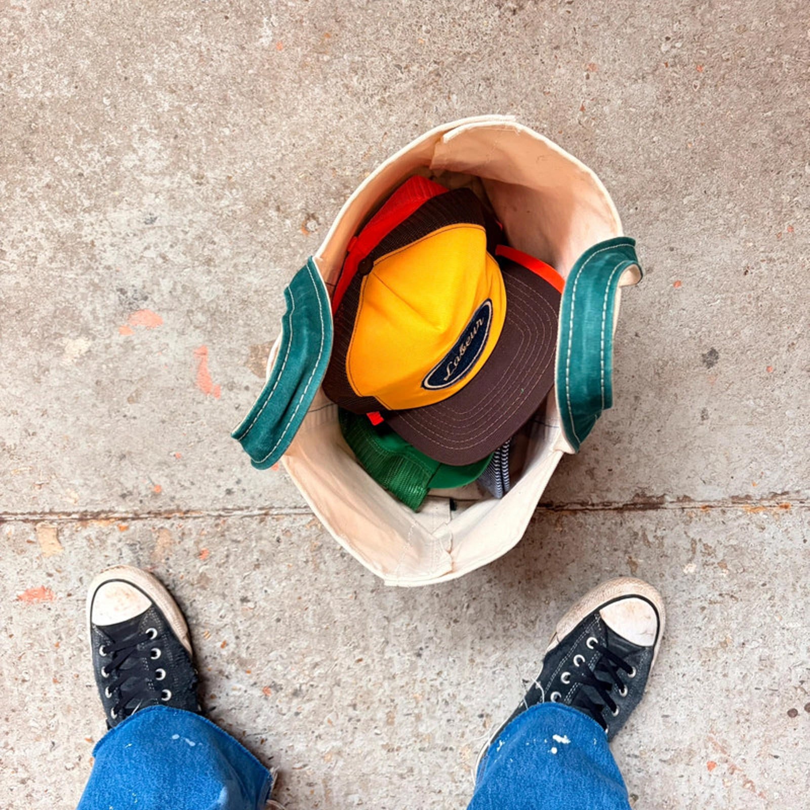 Vintage L.L.Bean Boat and Tote Bag - Hunter Green / Canvas