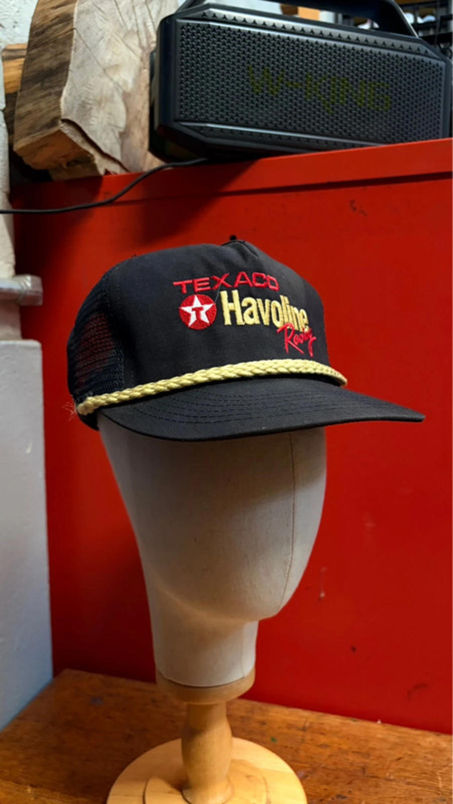Vintage Texaco Havoline Racing Trucker Hat - Black Rope Snapback