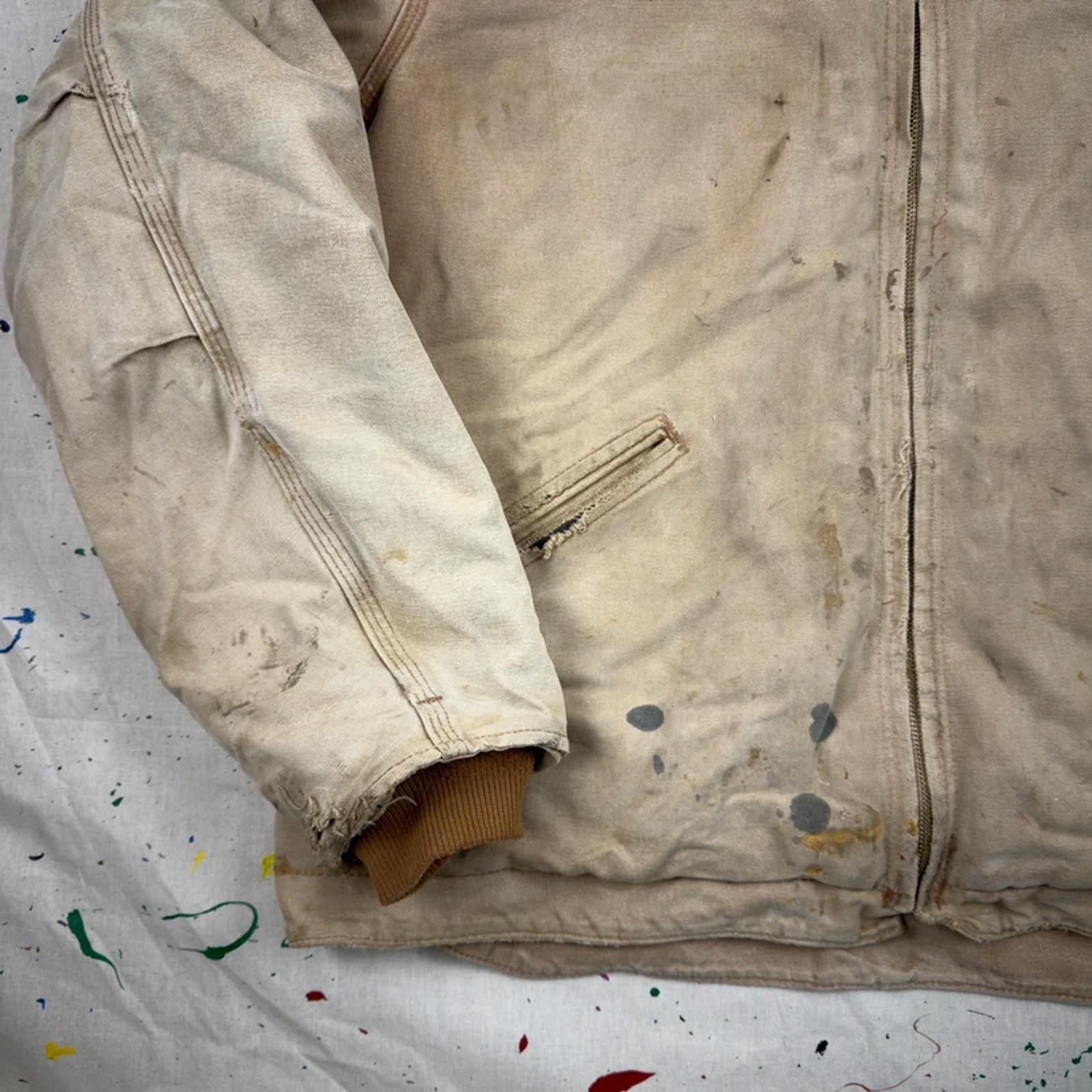 Heavily Thrashed Vintage Carhartt Active Jacket - Fraying & Stains - XL