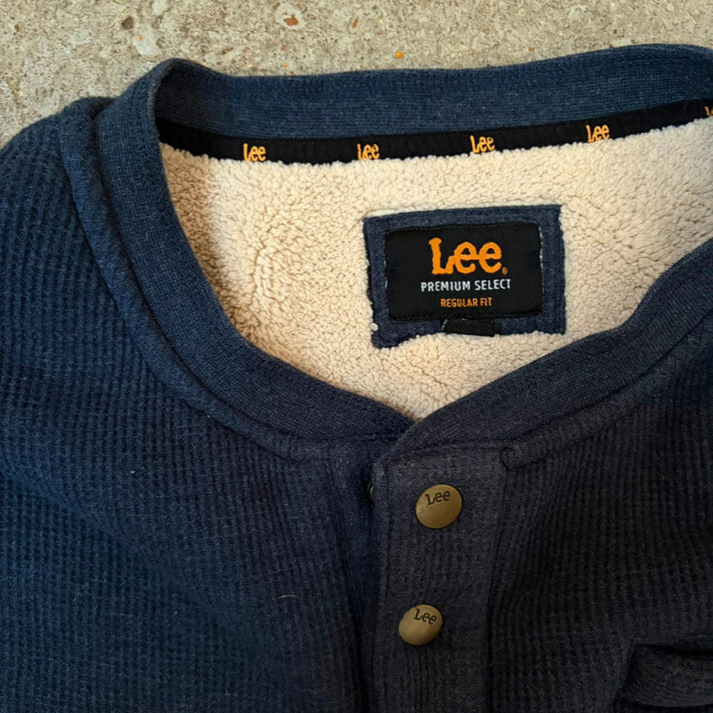 Lee Sherpa-Lined Waffle Knit Henley