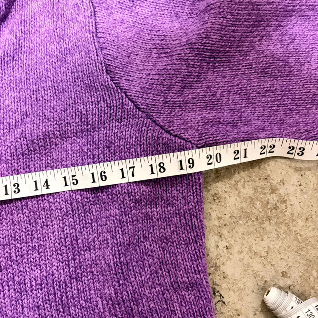 Vintage L.L.Bean Bright Purple Knit Cardigan - Autumn Sweater