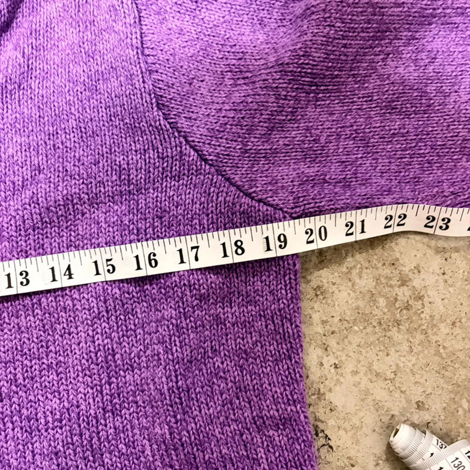 Vintage L.L.Bean Bright Purple Knit Cardigan - Autumn Sweater