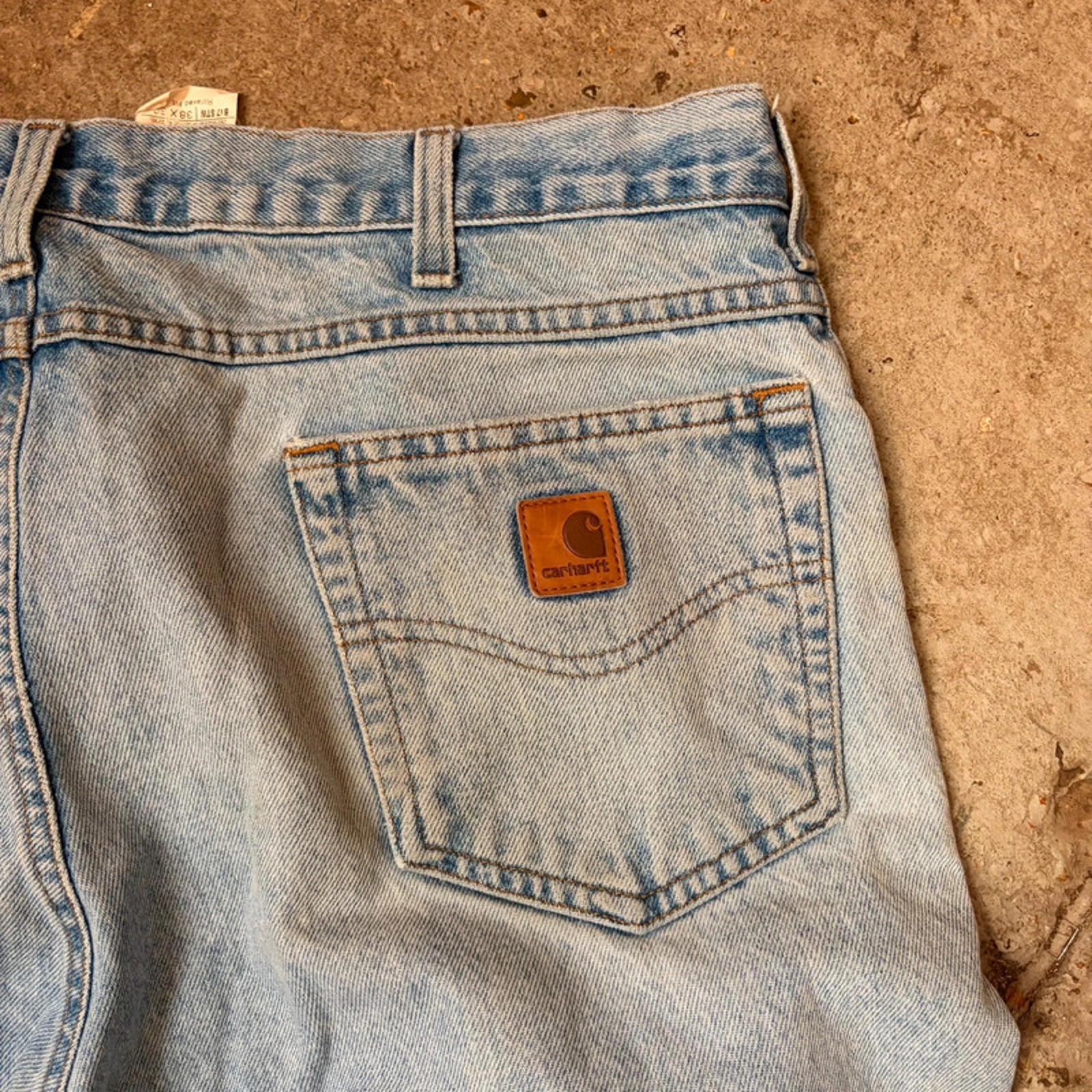 Vintage Carhartt Light Wash Jeans - Distressed & Ripped