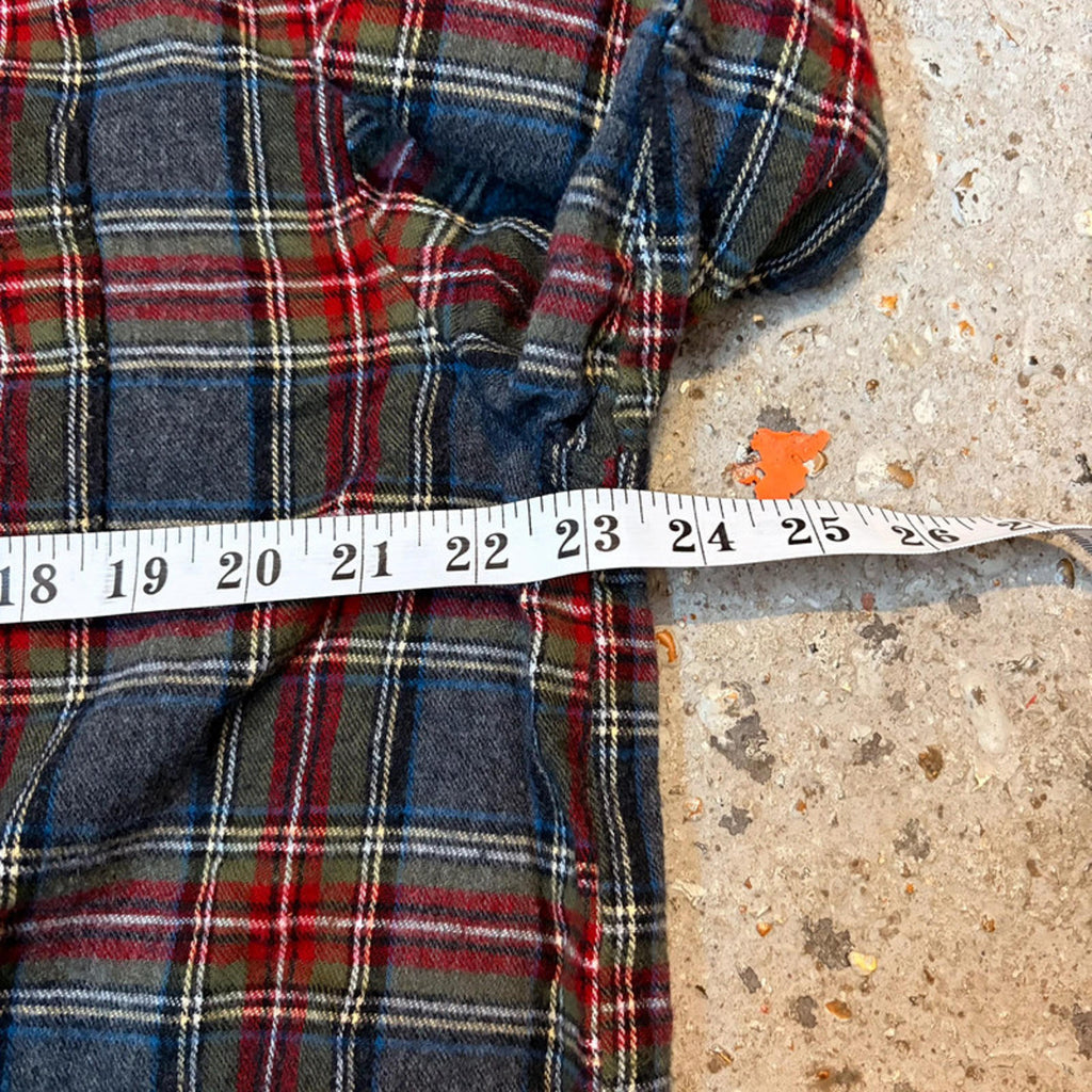 L.L.Bean Flannel Shirt - Gray/Red Tartan Plaid
