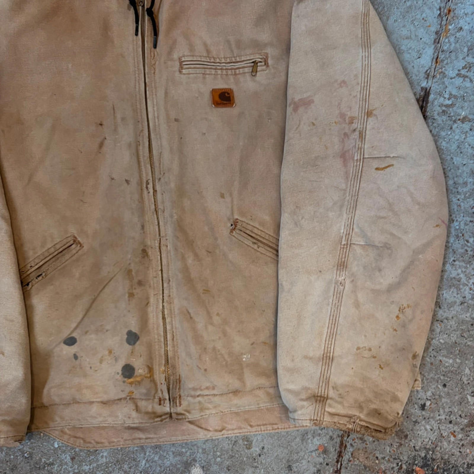 Carhartt Sandstone Active Jacket (J141) - Distressed Khaki