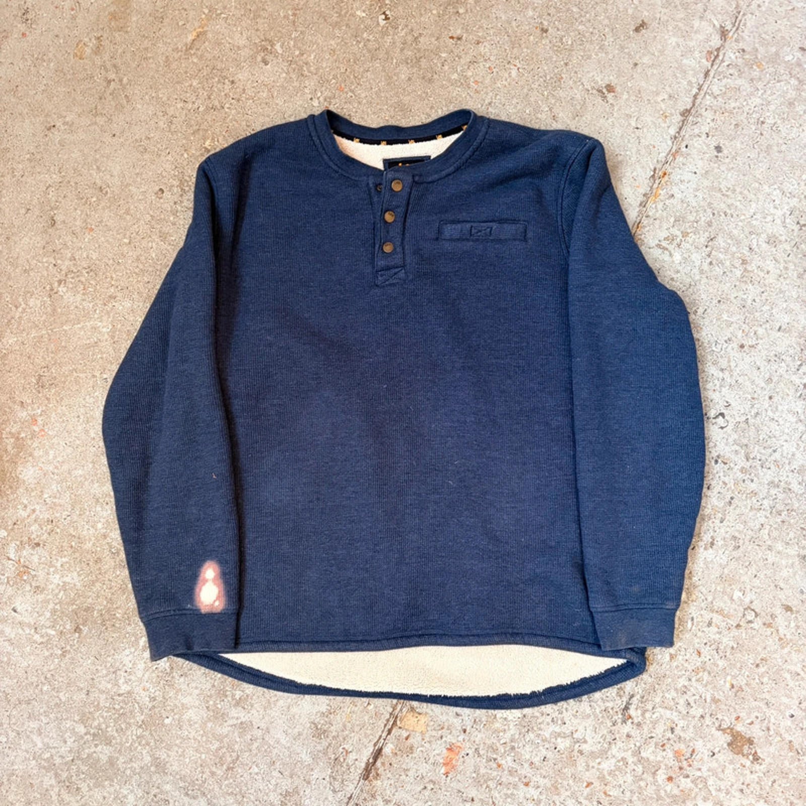 Lee Sherpa-Lined Waffle Knit Henley