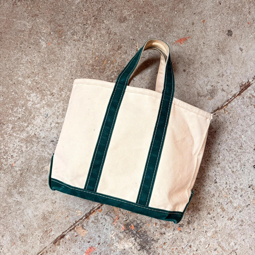 Vintage L.L.Bean Boat and Tote Bag - Hunter Green / Canvas