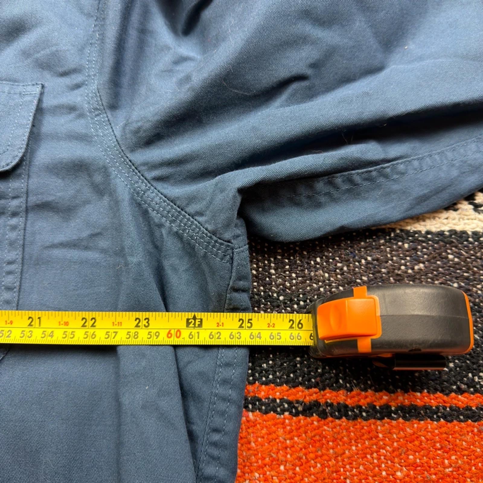 L.L. Bean Flannel Lined Work Shirt - Navy Blue - Size L