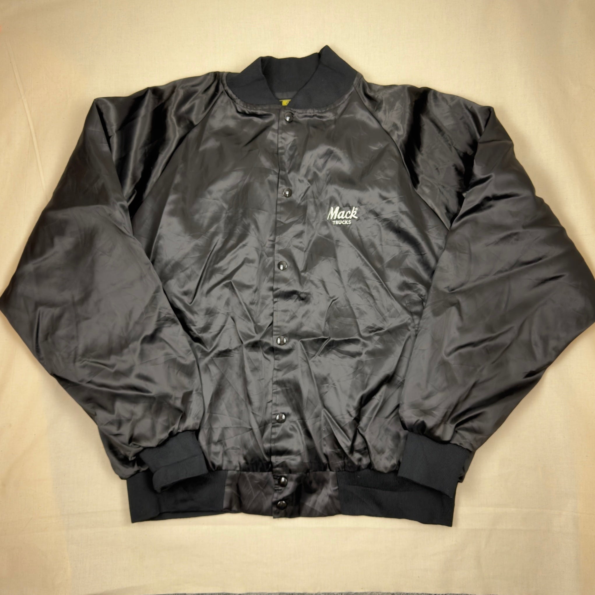Mack Trucks - Embroidered Satin Bomber Jacket Black (XL/XXL)