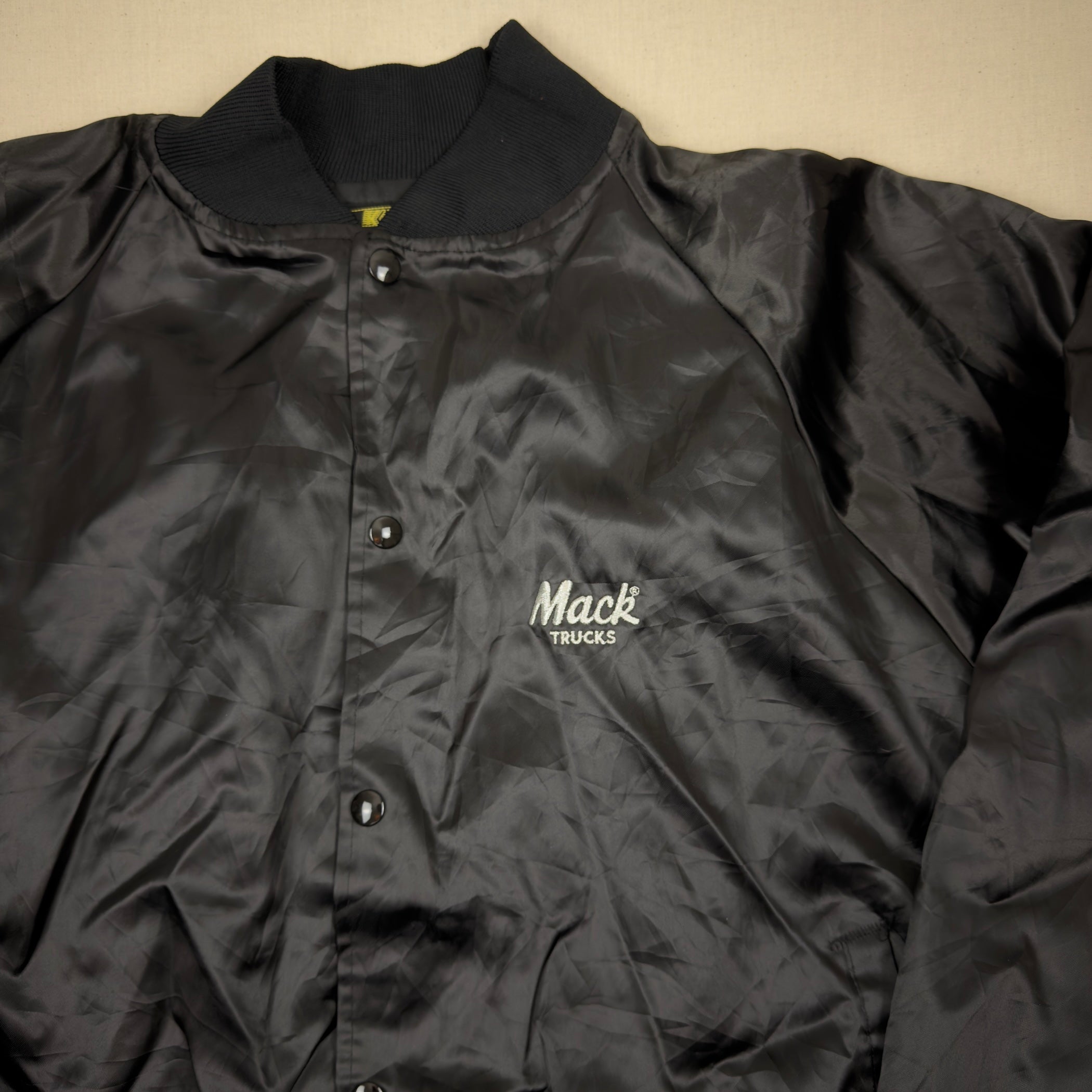Mack Trucks - Embroidered Satin Bomber Jacket Black (XL/XXL)