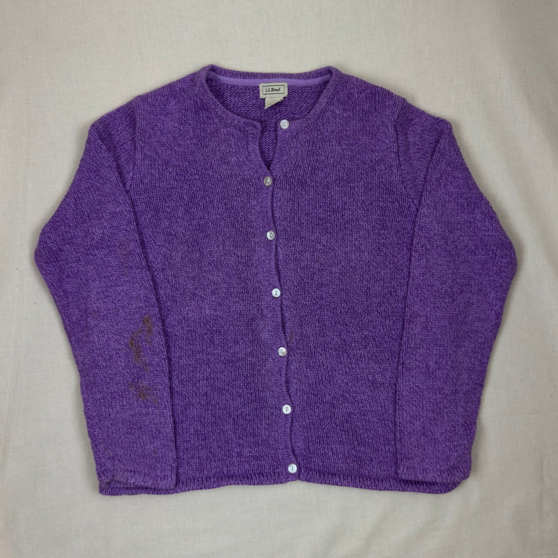 L.L. Bean - Cotton Knit Cardigan - Lavender (M)