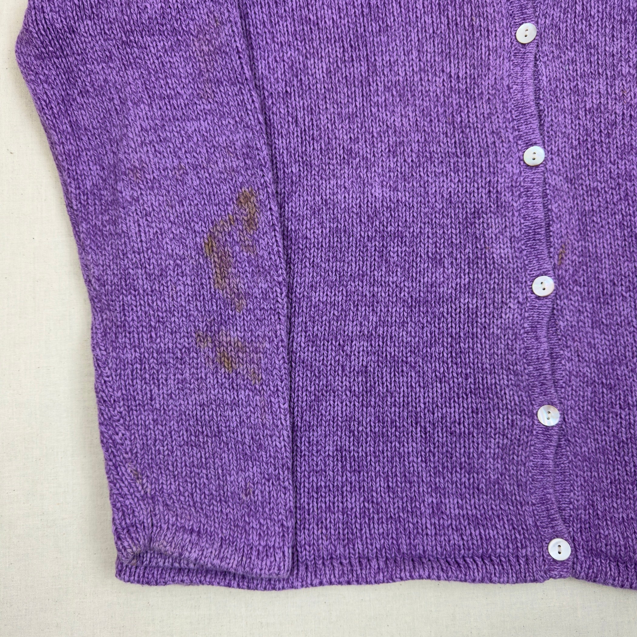 L.L. Bean - Cotton Knit Cardigan - Lavender (M)