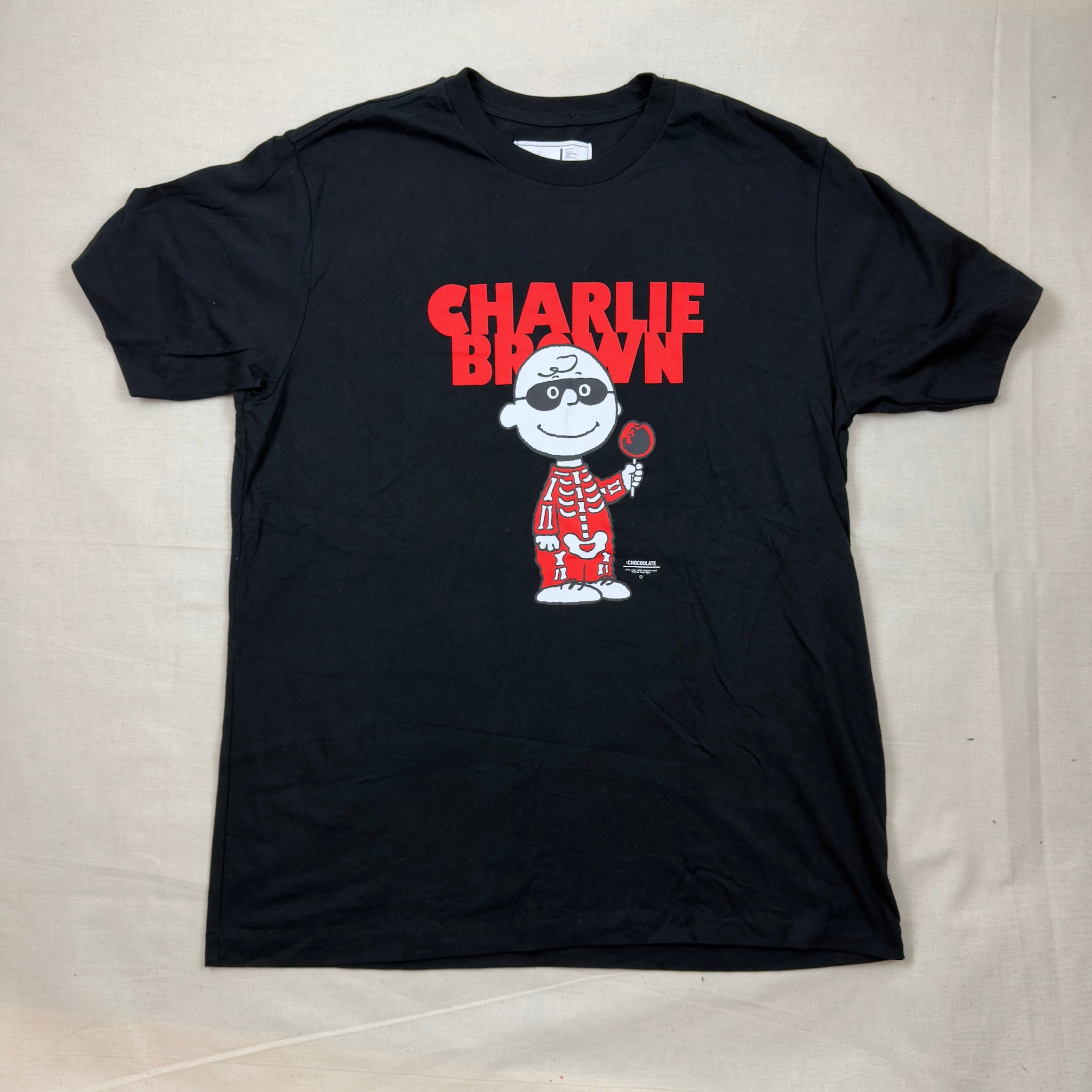 Charlie Brown / CHOCOOLATE - Graphic Skeleton T-Shirt - Black (L)