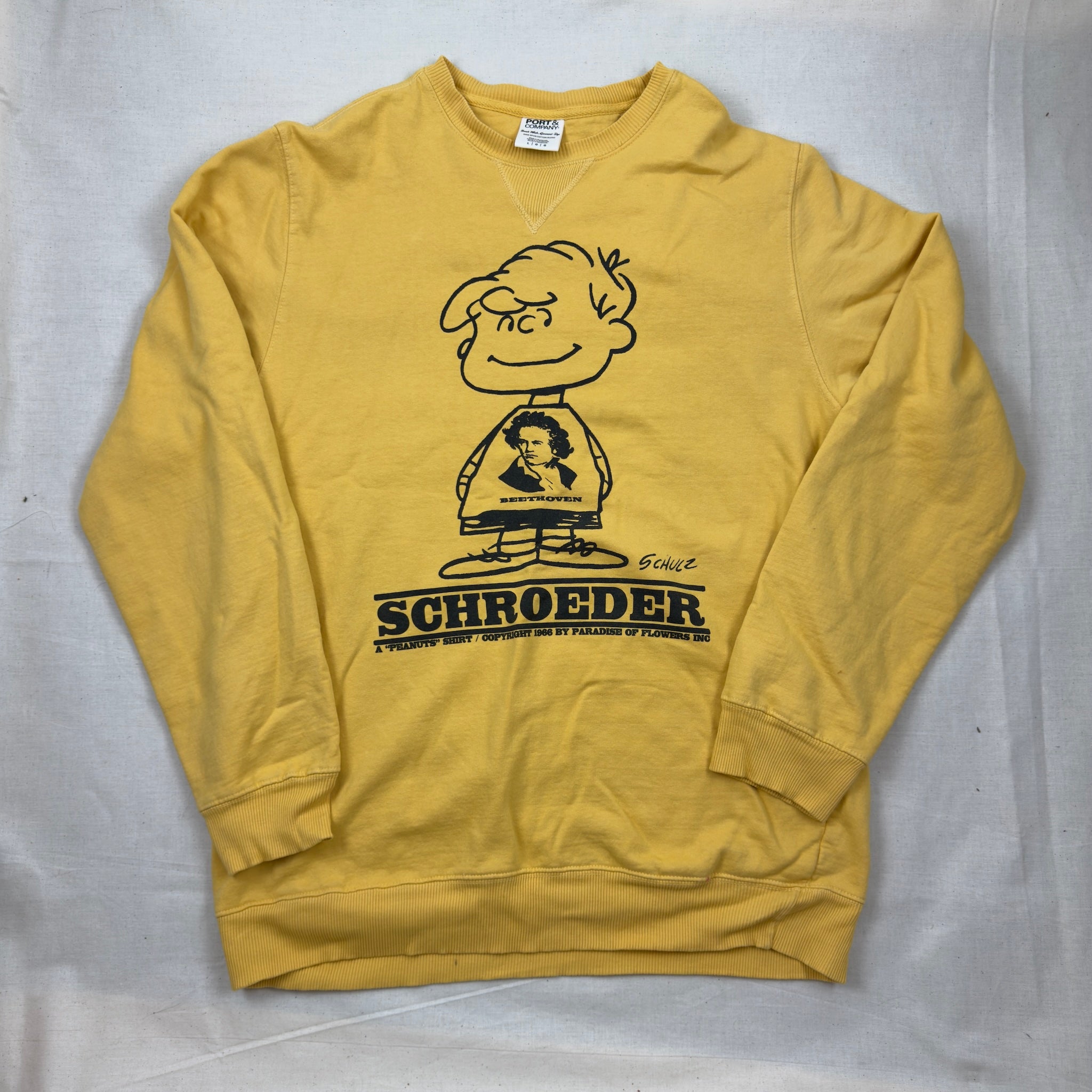 Port & Company / Peanuts - Bootleg Sweatshirt - Yellow (L)