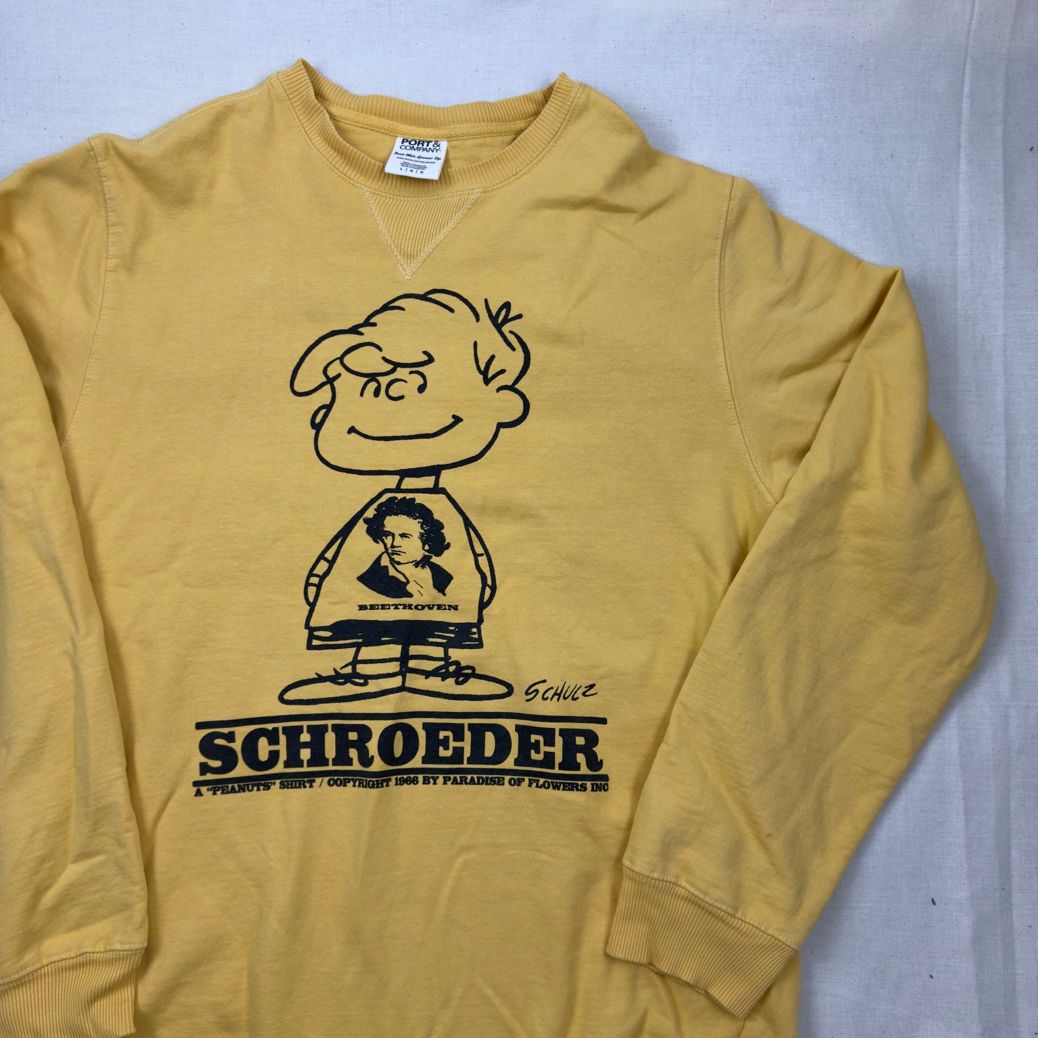 Port & Company / Peanuts - Bootleg Sweatshirt - Yellow (L)