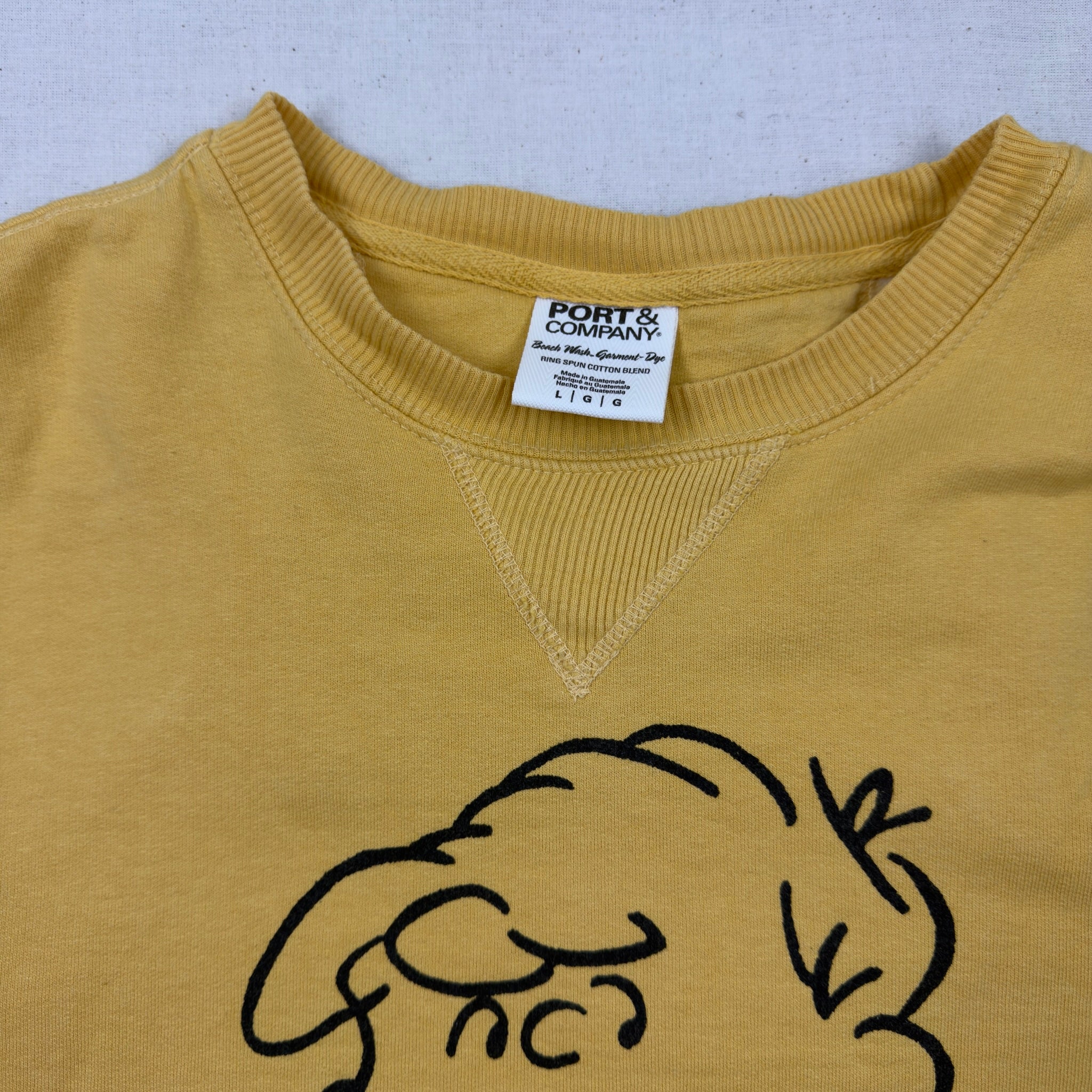 Port & Company / Peanuts - Bootleg Sweatshirt - Yellow (L)