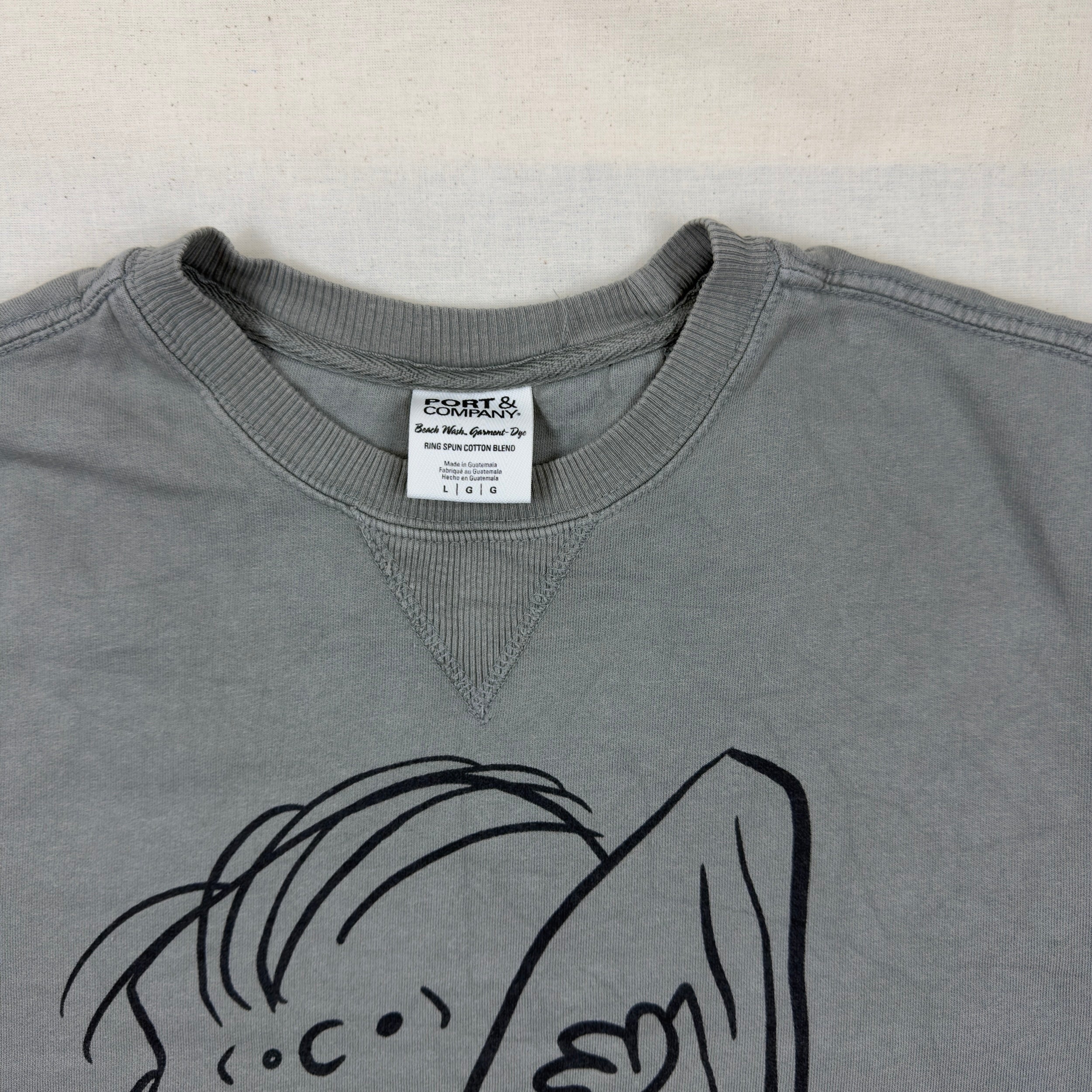 Port & Company / Linus - Bootleg Copyright Graphic Sweatshirt - Grey (L)