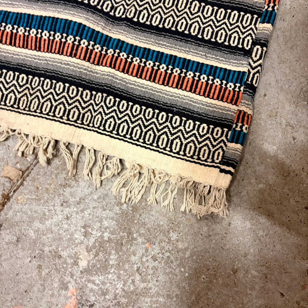 Vintage Serape Woven Vest - Aztec/Southwestern Pattern - Fringed