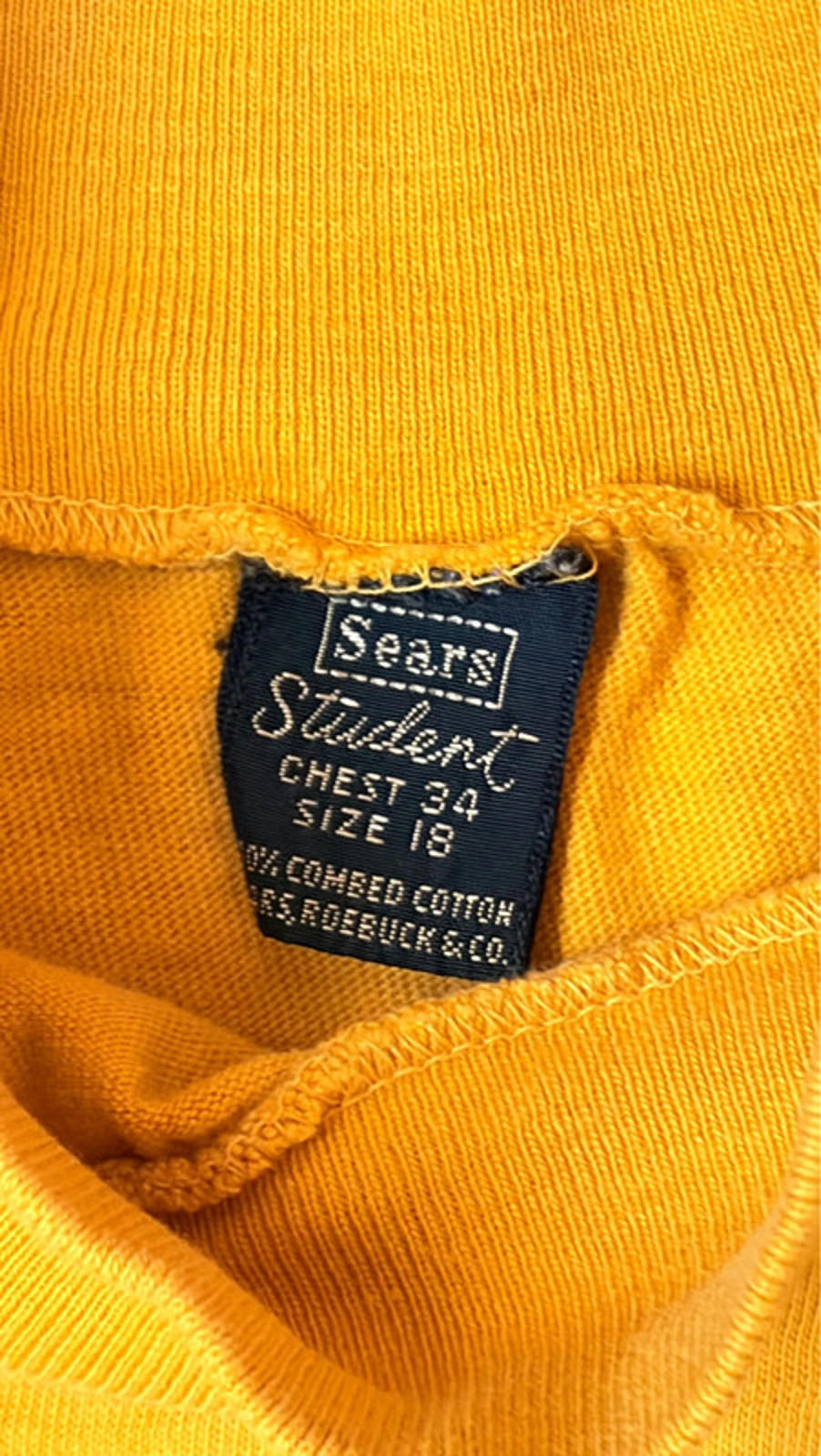 Rare Vintage 70s Sears Student Mock-Neck Pocket Tee - Peanuts Patches