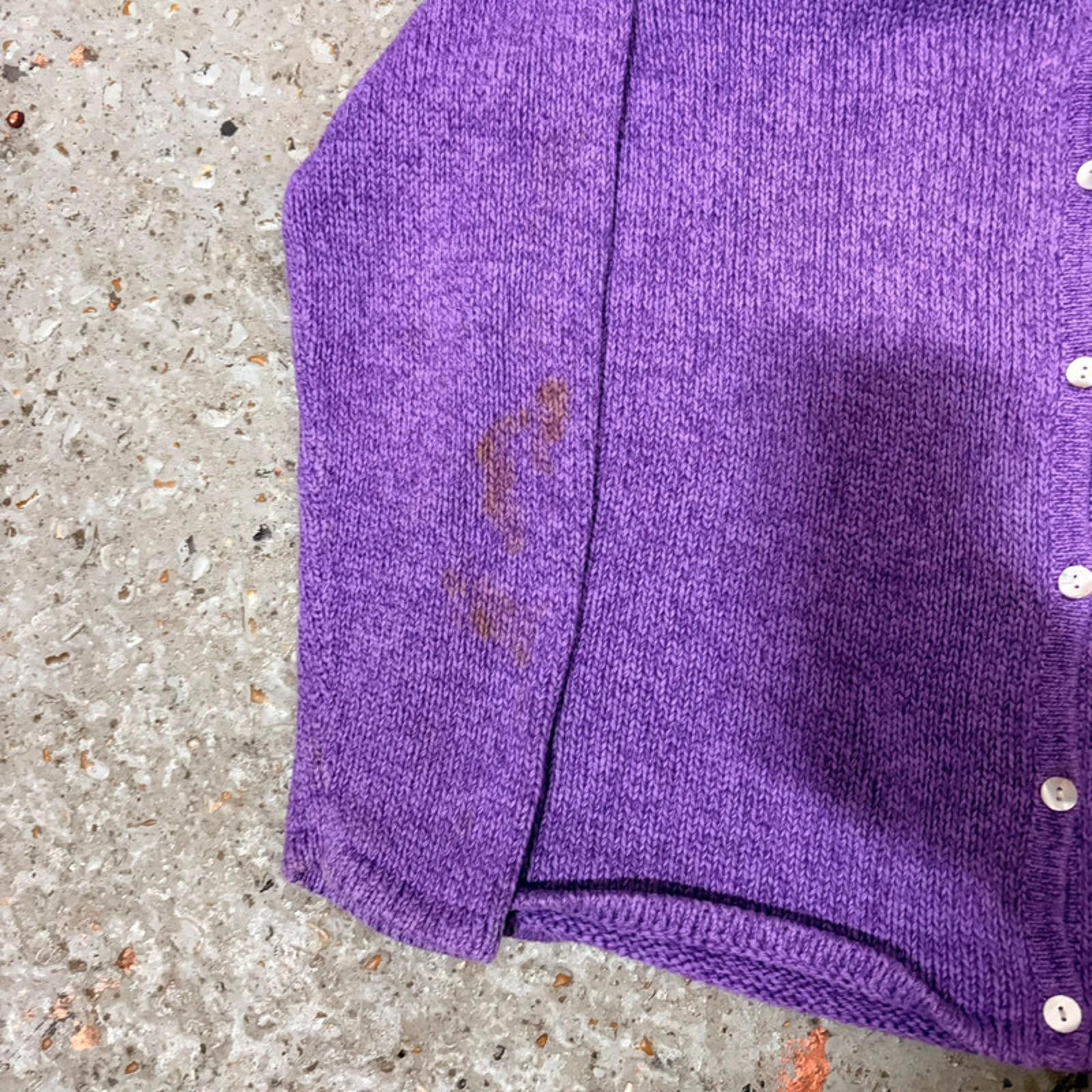 Vintage L.L.Bean Bright Purple Knit Cardigan - Autumn Sweater